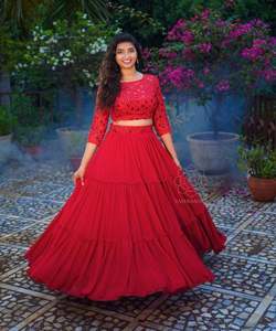 Ropa de novia más hermosa de tendencia lehenga choli con bordado dupatta Georgette precio al por mayor Ropa Étnica - Product Image 3