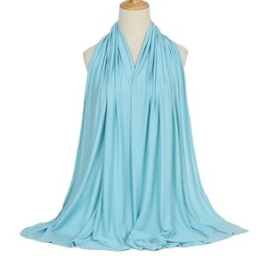 Cotton Polyester Linen Jersey Hijab <b>Scarf</b> Muslim Women Shawl Stretchy Skin-Friendly Breathable Ramadan African Woman Turban - Product Image 2