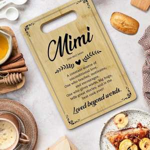 Planche à découper en bois personnalisée avec impression de titre, plateau de service de cuisine polyvalent, service utile, planche à découper naturelle décorative - Product Image 6