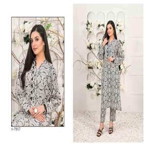 Última colección de la marca Tawakkal, camisa de lino con estampado Digital, traje de pantalón, superventas para adultos, ropa India paquistaní - Product Image 5