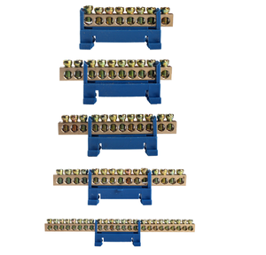 Hot Sale Neutral Brass Bar Electrical Earth 10 Holes With Screw on DIN Rail High Quality 100A Terminal <b>Block</b> <b>Plastic</b> Housing - Product Image 5