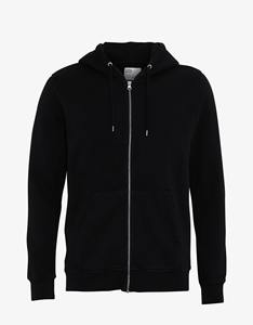 Men's Winter Class <b>Black</b> <b>Zipper</b> <b>Hoodie</b> Regular Fit 400GSM 100% Cotton Garment Dyed Pre-shrunk Windproof Breathable Eco-Friendly - Product Image 1