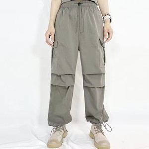 Pantalones de trabajo de verano informales de estilo americano alto para mujeres y hombres de secado rápido transpirable polar ajustable elasticidad de cintura media - Product Image 2