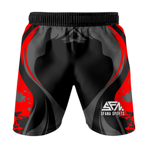 Conjunto de entrenamiento MMA personalizado para hombre, protector de sarpullido y pantalones cortos, traje de dos piezas con ajuste de compresión, tela de secado rápido y duradera para BJJ - Product Image 4