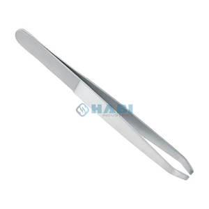 Pinzas de cejas personalizadas para uso de belleza, mango liso cómodo con punta inclinada para depilación de pestañas - Product Image 5