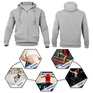 Mens Full Zip long sleeve soft Fleece Hoodie- zip up hoodie heavy weight simple casual With Kanga Pocket and drawstrings - Product Image 4