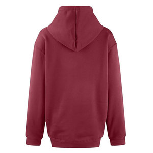 <b>Women</b> Oversize Maroon <b>Hoodies</b> Pullover Long Sleeve Fleece Non Drawstring Sweatshirts - Product Image 2