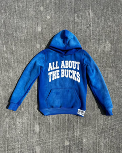 เสื้อสวมหัวใส่ได้ทั้งชายและหญิงเสื้อมีฮู้ดผ้าเทอร์รี่ปักด้วยกรดซีดจาง - Product Image 2