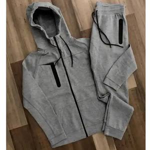 Sudadera con capucha de peso pesado para hombre personalizada 100% algodón ligero cremallera Patchwork Color Block chándales para ropa de calle de invierno - Product Image 4