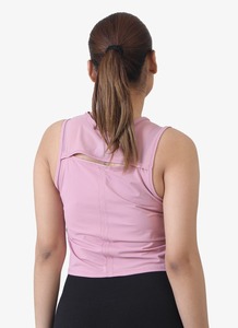Débardeur d'été pour femmes Gilet court sans couture pour fitness Couleurs bonbons Tricoté sans manches Épaule Sexy Gilet y2k Crop Top - Product Image 6