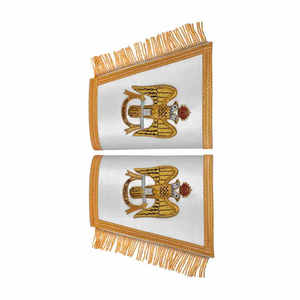 Masonic Regalia Cuff Par Bordado a mano Mejor tela Masonic Regalia Mano Guanteletes para la venta - Product Image 6