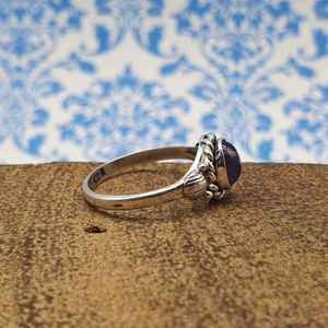 925 Sterling Silver Bohemian Jewelry Ring Beautiful Purple Amethyst Gemstone Dainty Bezel Setting Diamond Light Weight Party - Product Image 3