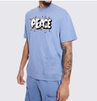 Ensemble athlétique deux pièces OEM pour hommes avec impression personnalisée t-shirts shorts d'été pour hommes avec logo de marque personnalisé