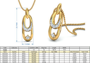 Colgantes de Latón Geométricos, Collar de Latón para Mujer, Chapado en Oro de 18k, Colgante Ovalado Minimalista, Venta al por Mayor - Product Image 4