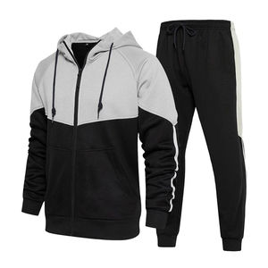 2026 Custom Plus Size Casual Winter Men's Sportswear <b>Tracksuit</b> 2-Piece Set with Hoodie and Customization - Product Image 2