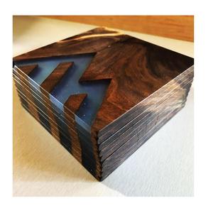 Latest Wood and Resin Tea Cup Coaster <b>Square</b> Shape Coaster Best Quality Handmade Wooden Mug Coaster At Reasonable Price - Product Image 4