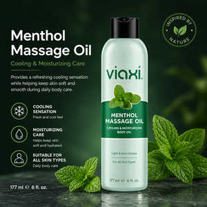 Aceite de Masaje con Mentol Viaxi 177ml |   Aceite Corporal Hidratante para el Confort de la Piel y Cuidado Diario - Product Image 4