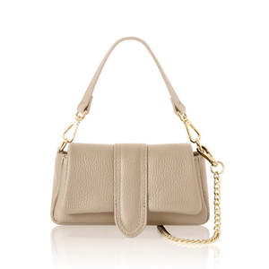 Mini bolso de piel auténtica italiana – Asa superior y correa de cadena-PS660 - Product Image 4