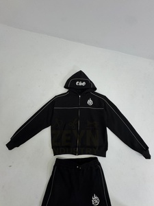 Survêtement coupe-vent d'hiver en nylon de haute qualité pour hommes, ensemble de sport imprimé avec pantalon à capuche en nylon personnalisé, grande taille avec logo - Product Image 4