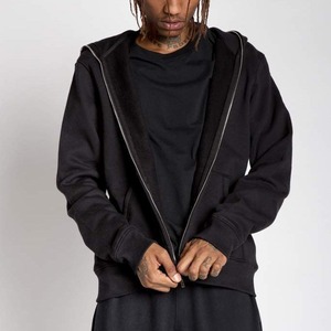 Breathable Wholesale Heavy GSM Fleece 100% Cotton Oversized Solid Winter Men's Full Face Zip Hoody with Embroidery Option - Product Image 6