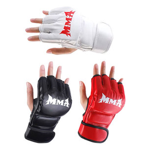 2025 haute qualité PU/cuir demi-doigt gant meilleur prix UFC MMA grappling équipement d'entraînement WTF Taekwondo sparring boxe - Product Image 4