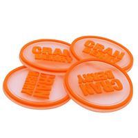 Patchs en PVC personnalisés pour vêtements et chapeaux, 3D thermocollants et brodés, forme cœur, PVC souple pressé à chaud