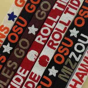 Correas Personalizadas para Bolsos de Guitarra con Cuentas de Semillas, Correa de Bolso con Cuentas Personalizada - Product Image 1