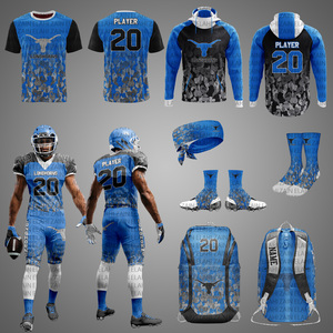 Jersey de fútbol elástico para jóvenes sublimado americano alto, Jersey de sarga de aparejos, camisetas de números al por mayor de fábrica de Spandex - Product Image 1