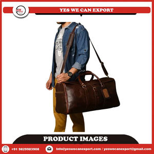 กระเป๋าเดินทางสำหรับผู้หญิงแบบทันสมัยมีสไตล์กระเป๋า100% ผ้าฝ้ายสีสดใสอุปกรณ์กีฬาหนังแท้ซิปเพรียวบาง - Product Image 2