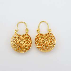 Best Selling 18K Gold Plated Handmade <b>Ethnic</b> Jewelry Trendy Wholesale Tribal Drop Earrings for Women New Arrival <b>Accessories</b> - Product Image 5