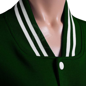 Chaqueta de Letterman sostenible para mujer de talla grande, tejido estampado relleno de algodón de longitud larga, tejido teñido procesado al por mayor - Product Image 4