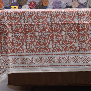 Mantel decorativo con estampado de bloques de mano, diseño elegante hecho a mano para banquetes de boda, decoración del hogar, fiestas y ocasiones especiales - Product Image 2