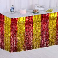 Rideau à franges en feuille d'or PET effet pluie, 2M, toile de fond métallique pour décoration de scène de fête d'anniversaire et de mariage, vente en gros