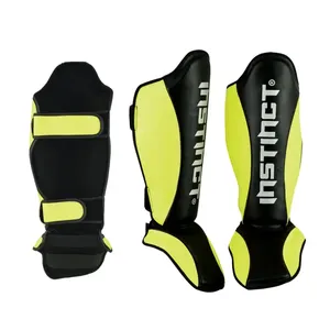 Protector de Espinilla de Piel Sintética Personalizable para Competición de Muay Thai, Protección Deportiva, Boxeo, MMA, Entrenamiento de Muay Thai - Product Image 1