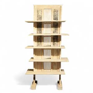 Étagère à livres en bois sur pied pour salon, installation gain de place - Product Image 1