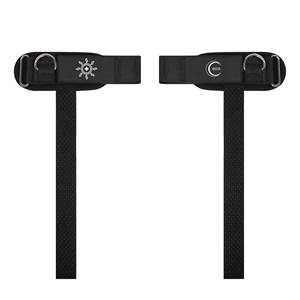 Sangles de levage personnalisées avec logo et anneau en D pour l'haltérophilie, l'entraînement, le CrossFit, la gym, la musculation, avec coussinet en néoprène - Product Image 1