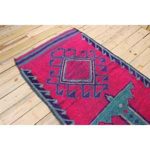 พรมตุรกีวินเทจขนาด 3.3x11 ฟุต, พรมปูพื้น, พรมขนสัตว์สีแดง - Product Image 4