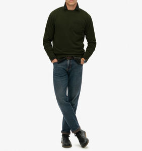 Suéter de algodón ecológico de ajuste regular de gran tamaño lavado con ácido bordado de alta calidad ODM al por mayor sudadera de hombre en blanco - Product Image 1