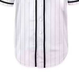 Maillot de baseball personnalisé OEM avec impression par sublimation, respirant, 100% polyester et élasthanne, design rayé, vêtements de sport - Product Image 4