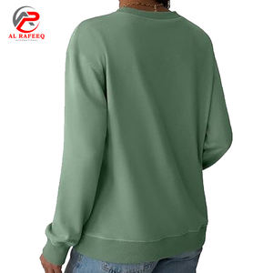 เสื้อสเวตเตอร์ลำลองคอกลมของผู้หญิงเสื้อสวมหัวแขนยาวสั่งตัดโลโก้ได้ตามต้องการเสื้อสเวตเตอร์เปล่าขนาดพลัสไซส์มีกระเป๋า - Product Image 2