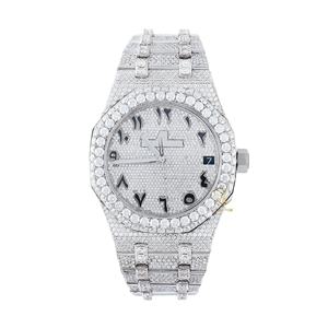 Venta caliente diseño de moda movimiento automático árabe Dial Pass Diamond Tester D VVS Moissanite Diamond Hip Hop reloj - Product Image 1