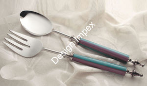 Juego de Cucharas de Acero Inoxidable Pulido, Juego de Cubiertos de Primera Calidad, Juego de Cucharas de Metal con Impresión Personalizada, Juego de 2, Última Llegada - Product Image 6