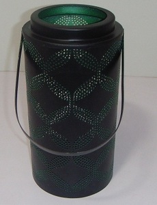Farol Colgante Moderno de Metal Negro y Verde con Diseño Floral Calado, Portavelas para Decoración de Jardín y Hogar, Farol Votivo de Hierro - Product Image 5