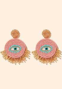 Style ethnique bohème perles de rocaille multicolores boucles d'oreilles à la main pour les femmes fête porter des bijoux en perles - Product Image 2