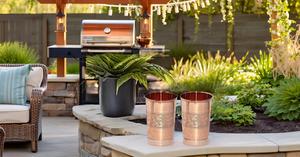 Lot de 2 gobelets en cuivre pur gaufré de 300 ml en métal, gobelets Julep menthe non doublés et non revêtus, accessoires pour boissons en métal - Product Image 4