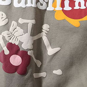 Sudadera con capucha de algodón pesado de gran tamaño Unisex OEM ODM, logotipo personalizado con hombros Caídos para ropa de calle gráfica con estampado abullonado para invierno 2025 - Product Image 6