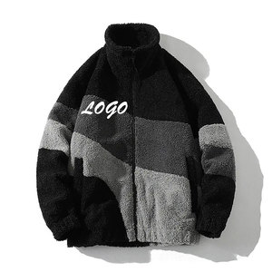Veste d'hiver pour homme col montant High Street Style Polyester fermeture éclair complète avec polaire chaude et poche - Product Image 3