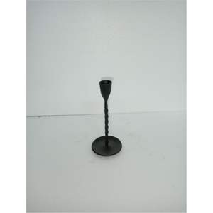 Bougeoir conique noir mat en métal, bougeoir pour bougie pilier, centre de table moderne pour mariage, décoration de la maison - Product Image 3