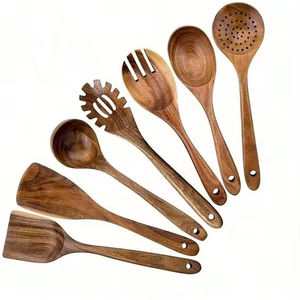 High Quality Luxurious Cutlery <b>Set</b> with Unique Design <b>Wooden</b> <b>Spoon</b> Fork Flatware for Weddings Kitchenware Items at Low Price - Product Image 1