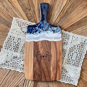 Tabla de cortar rectangular de madera de ILAHI con asa 1,5 cm de espesor Utensilios de cocina ecológicos aptos para lavavajillas - Product Image 2